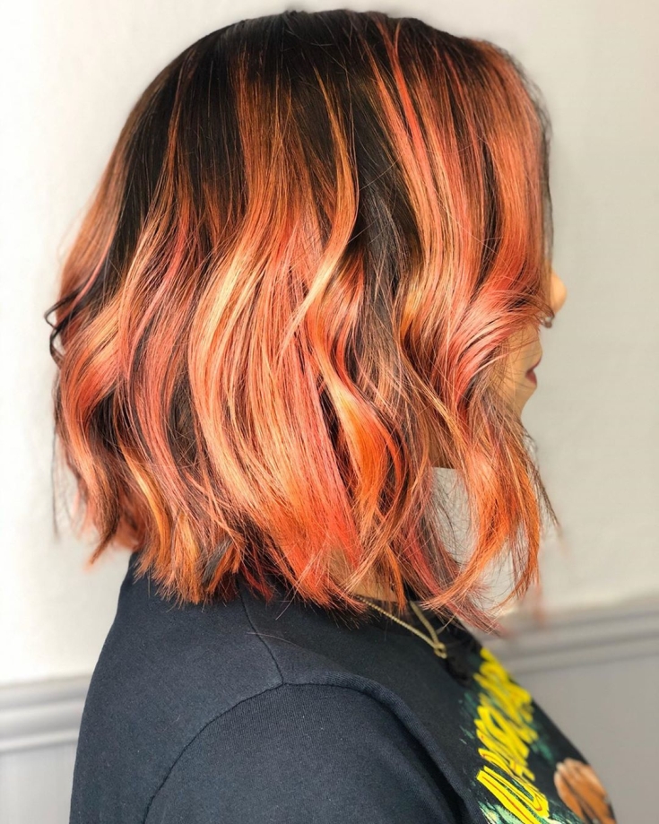 Rose gold hair color