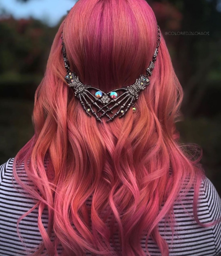 Pearl pink hair color