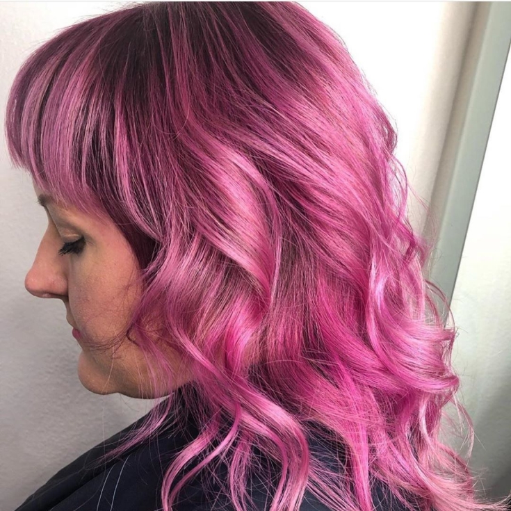 Pearl pink hair color