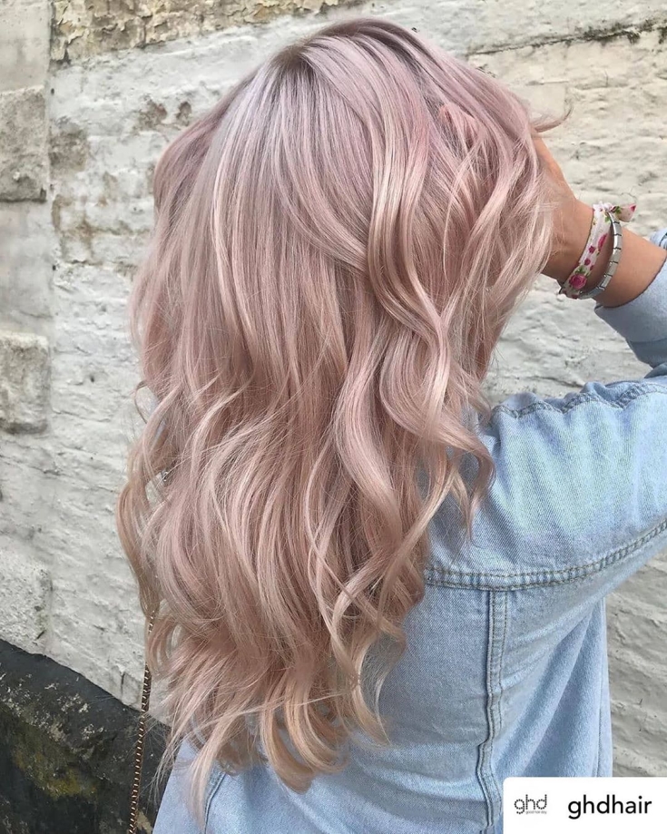 Ash pink hair color