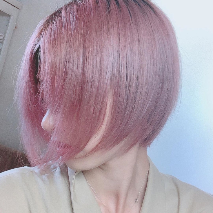 Pearl pink hair color