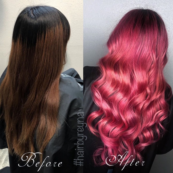 Pearl pink hair color