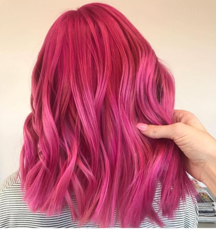 (+135 photo) Dye the child's hair pink