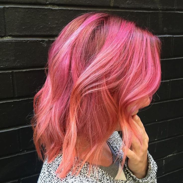 (+135 photo) Dye the child's hair pink