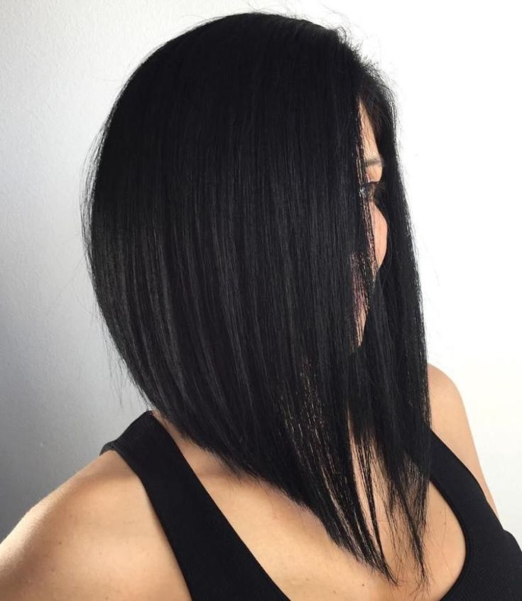 Hair color black bob