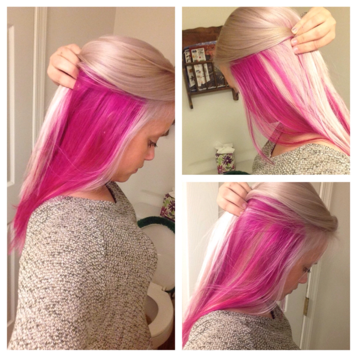 (+135 photo) Dye the child's hair pink