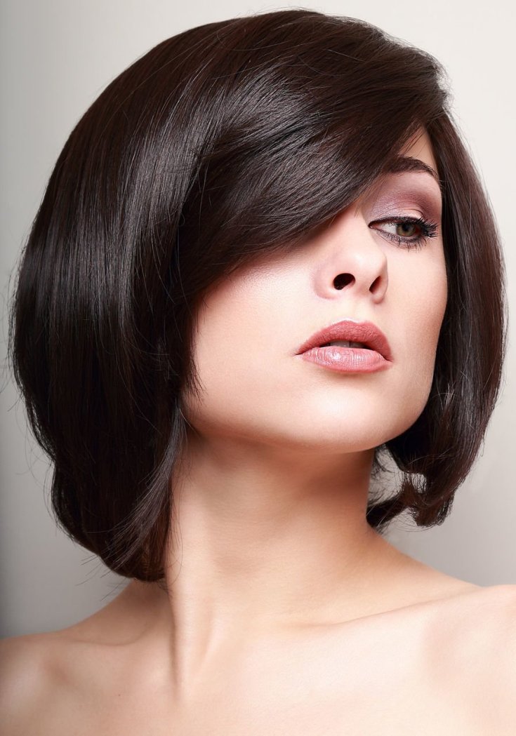 Hair color black bob