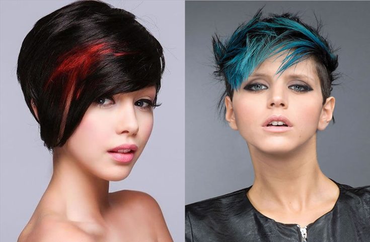 (+180 photos) Black hair color for short hair