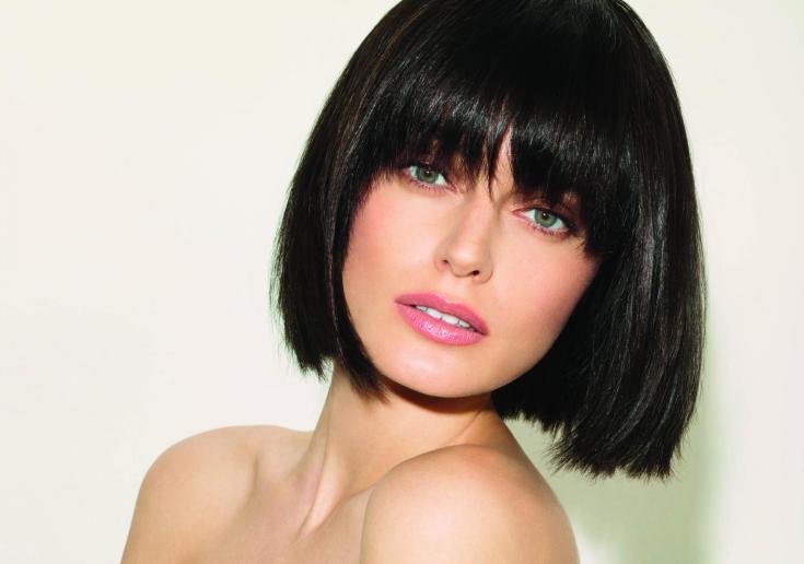 (+180 photos) Black hair color for short hair