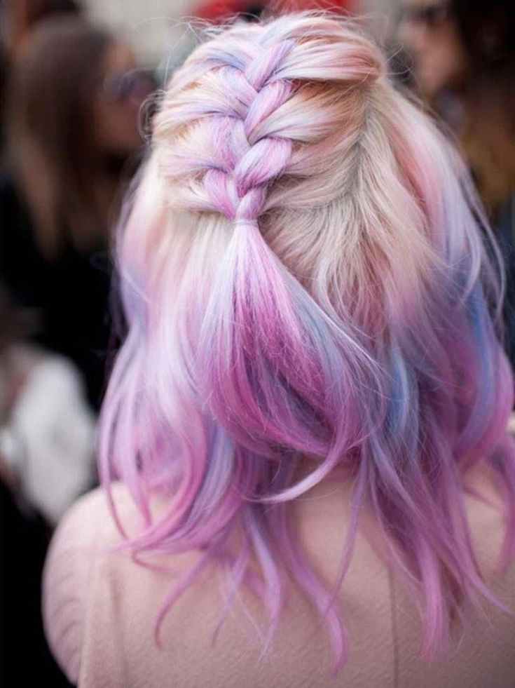 (+135 photo) Dye the child's hair pink