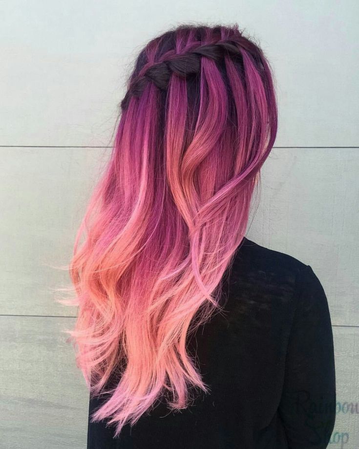 (+135 photo) Dye the child's hair pink