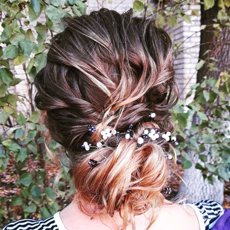 Chic wedding hairstyles for long thick hair