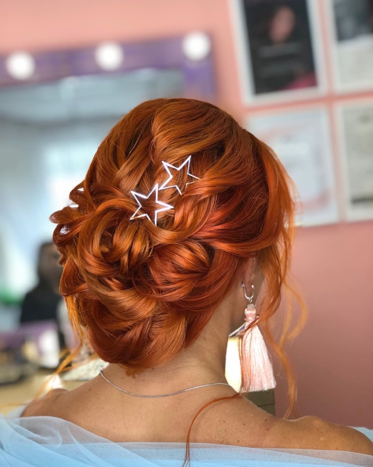 Chic wedding hairstyles for long thick hair