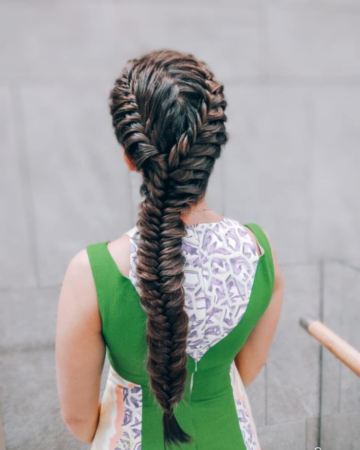 Chic wedding hairstyles for long thick hair