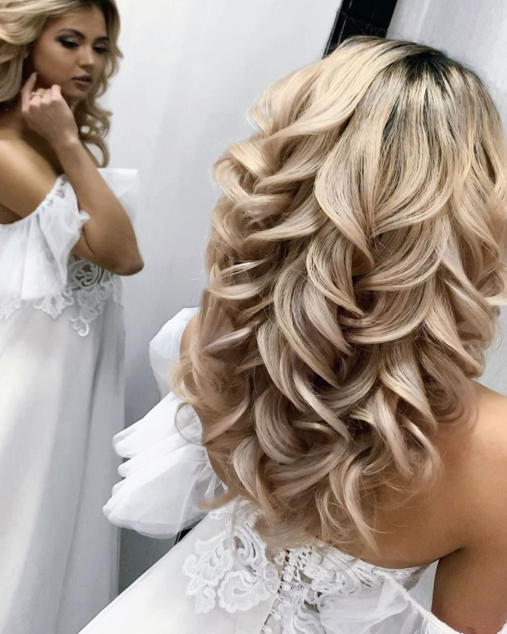 Chic wedding hairstyles for long thick hair