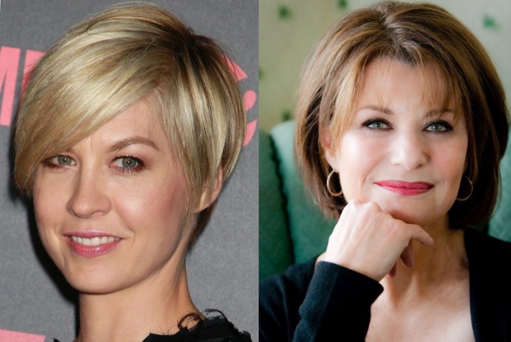 Women's hairstyles for a round face after 40 years