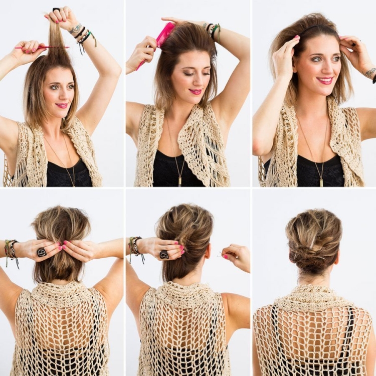 Hairstyles for the New Year for short hair with your own hands at home