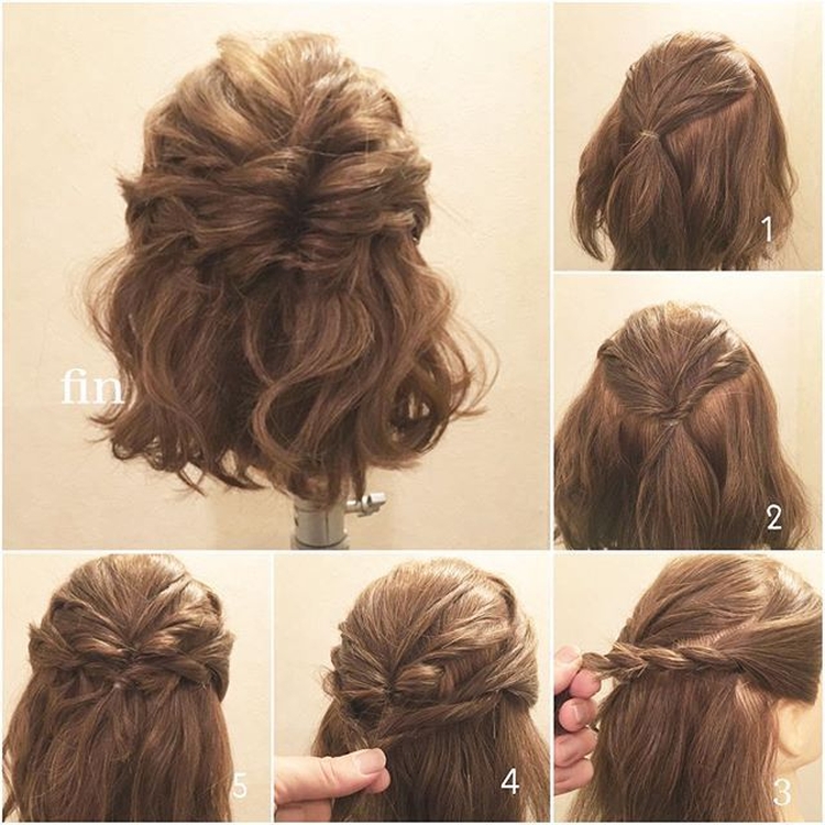 Hairstyles for the New Year for short hair with your own hands at home