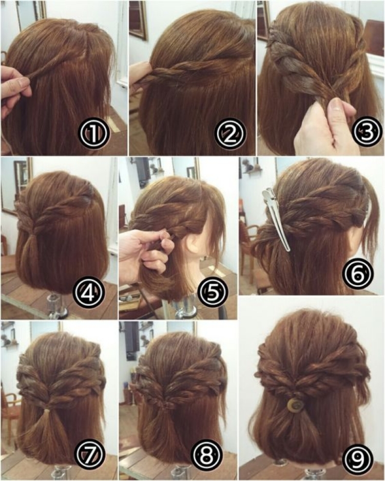 Hairstyles for the New Year for short hair with your own hands at home