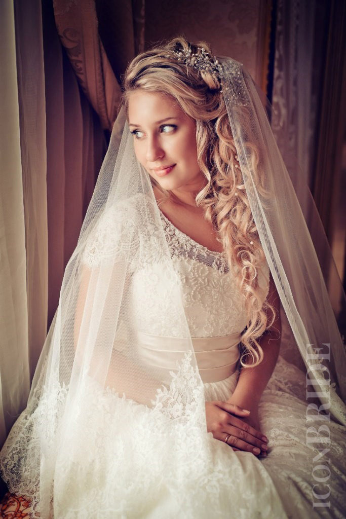 (+240 photos) Wedding hairstyles for long hair with a veil