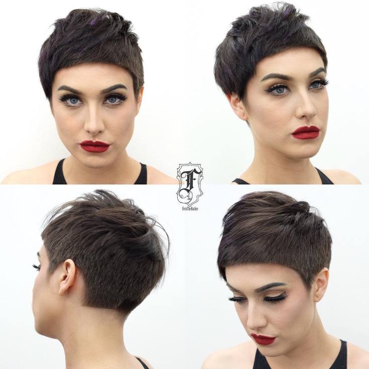 Pixie haircut for short and medium hair