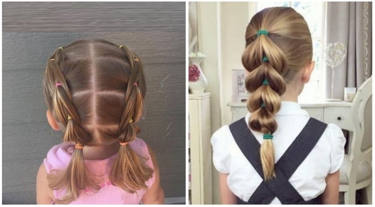 Children's hairstyles in kindergarten and school for the new year