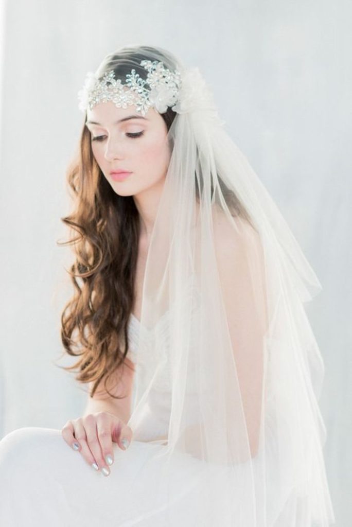 (+240 photos) Wedding hairstyles for long hair with a veil