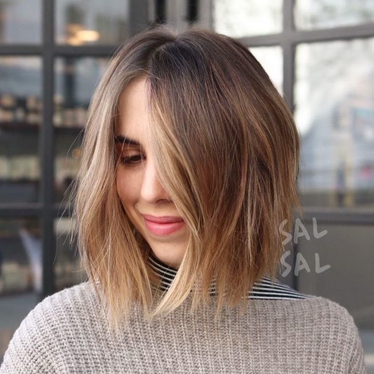 (+125 photos) Shatush haircut for dark short hair