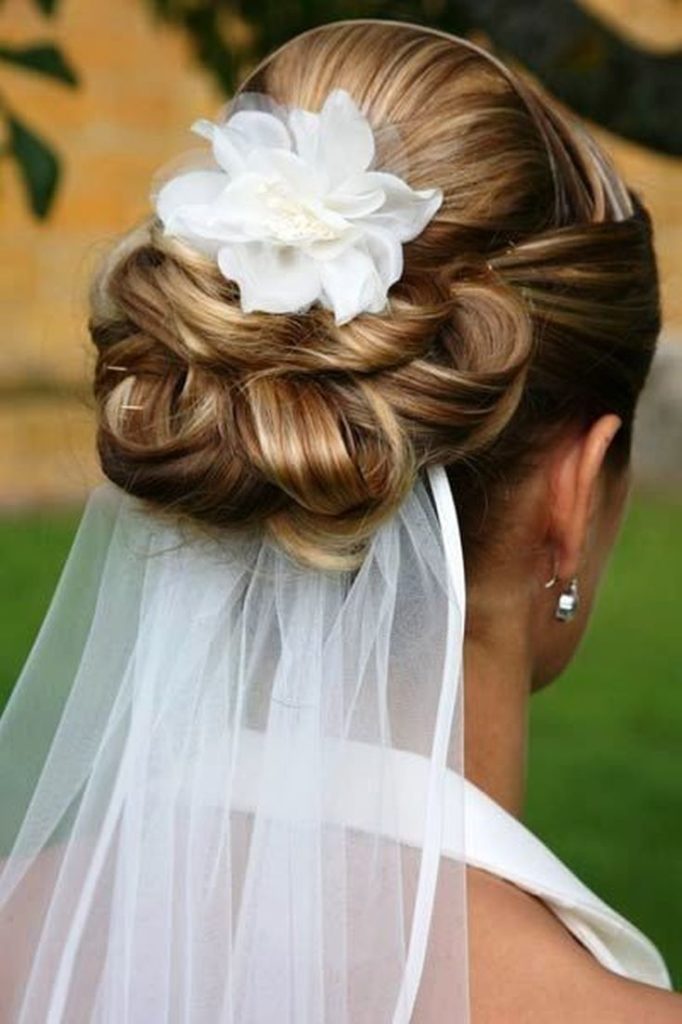 (+240 photos) Wedding hairstyles for long hair with a veil