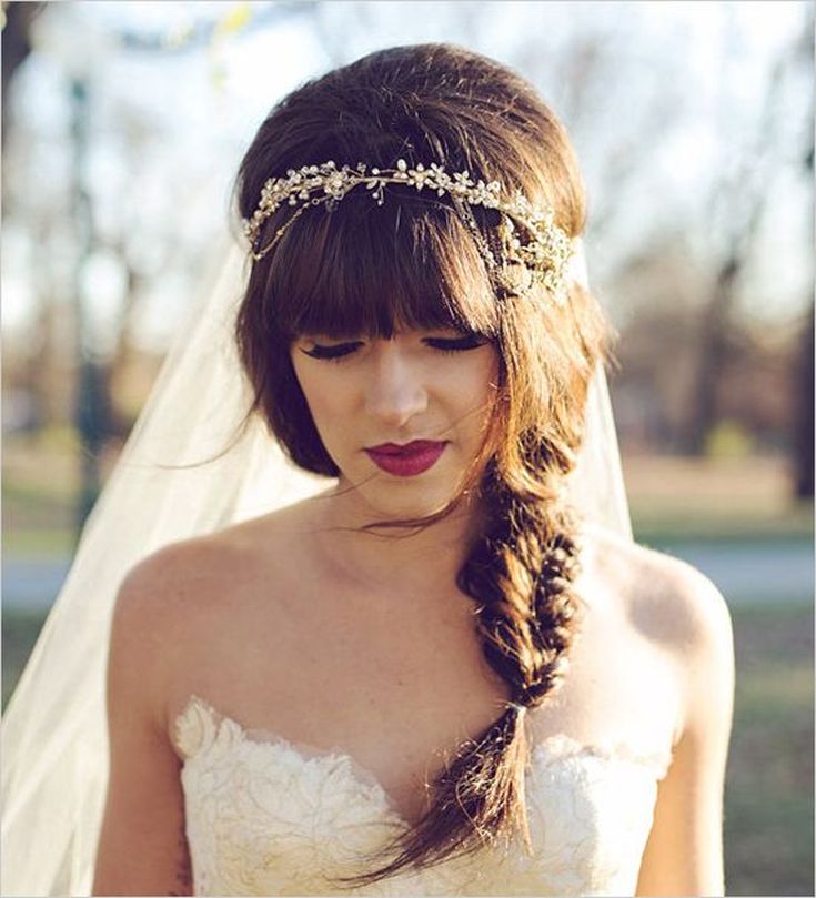 (+240 photos) Wedding hairstyles for long hair with a veil