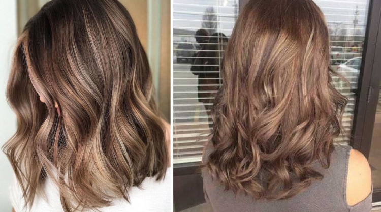 Milky hair color with different shades