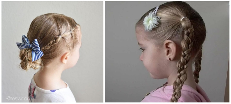 Children's hairstyles in kindergarten and school for the new year