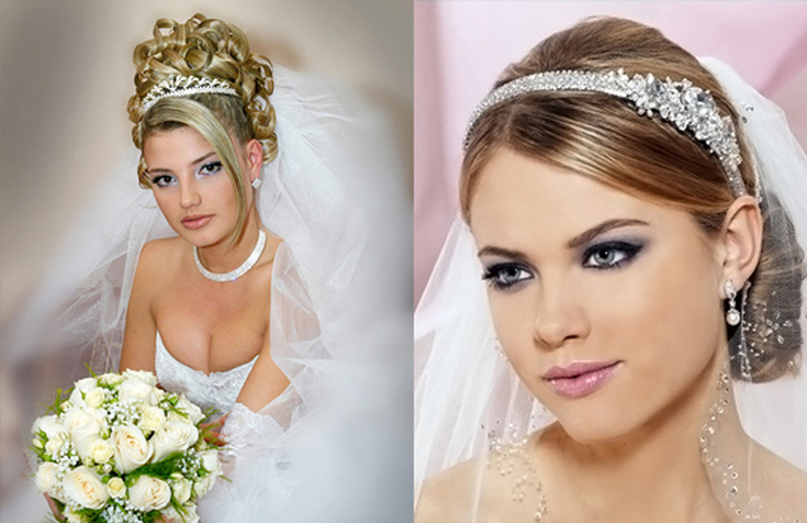 (+240 photos) Wedding hairstyles for long hair with a veil