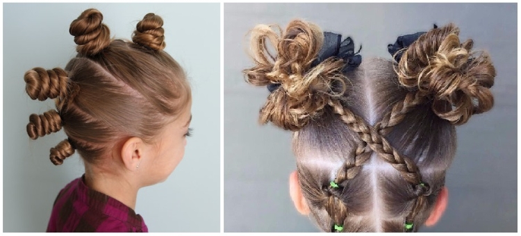 Children's hairstyles in kindergarten and school for the new year