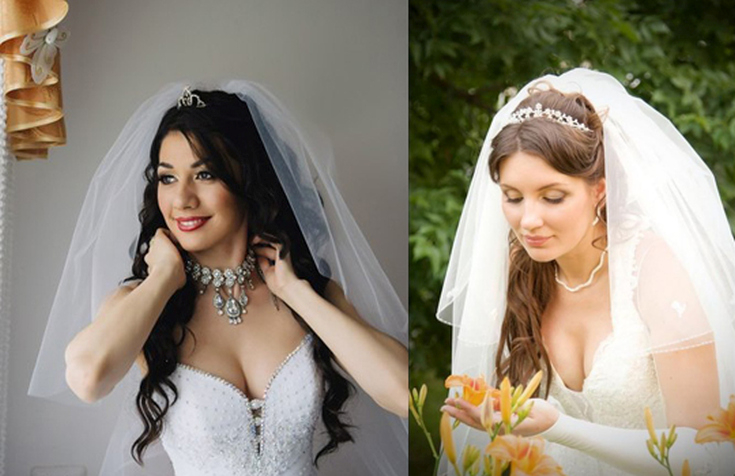 (+240 photos) Wedding hairstyles for long hair with a veil