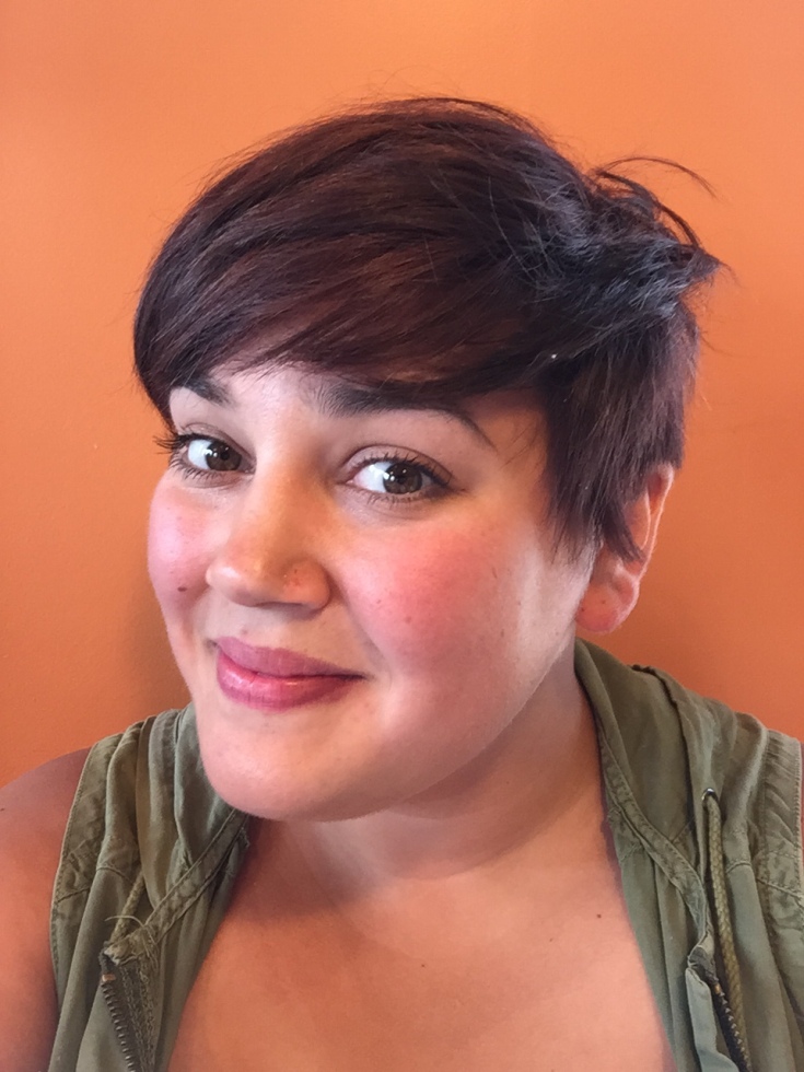 Asymmetry haircut for obese girls