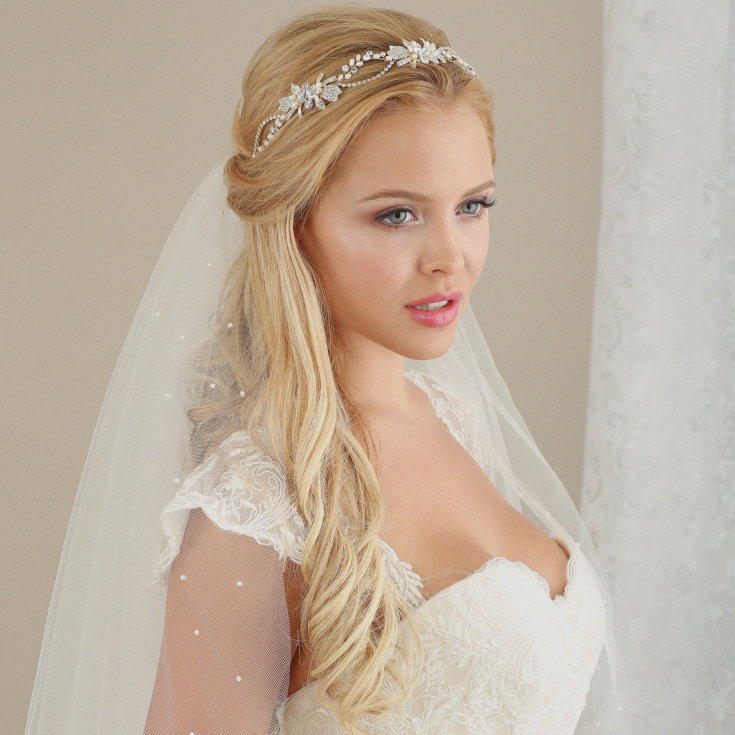 (+240 photos) Wedding hairstyles for long hair with a veil