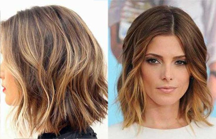 (+125 photos) Shatush haircut for dark short hair