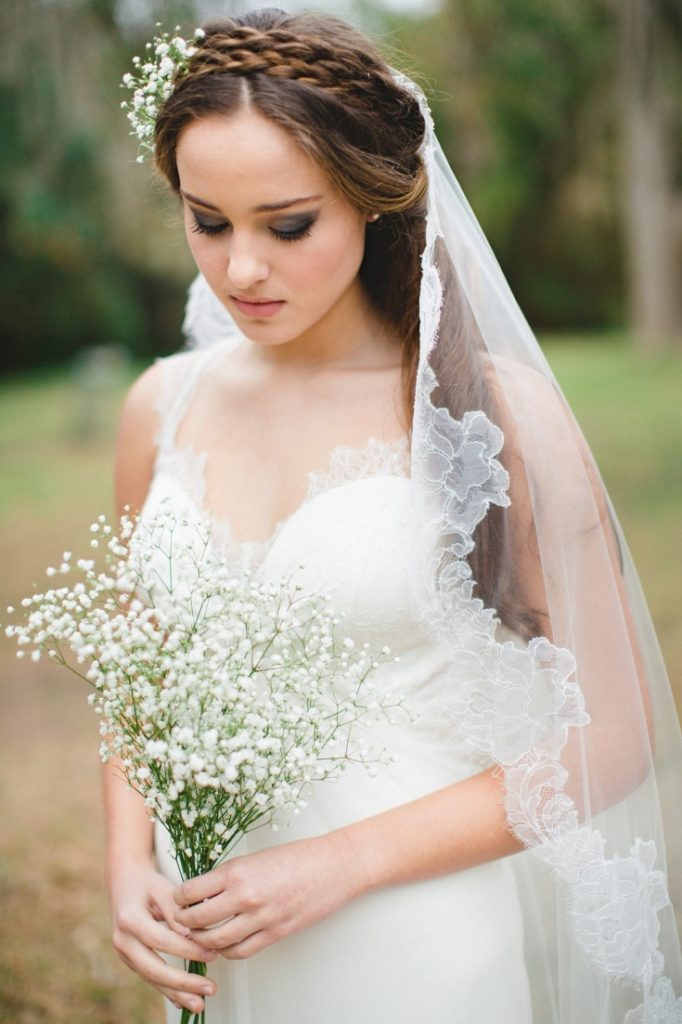 (+240 photos) Wedding hairstyles for long hair with a veil