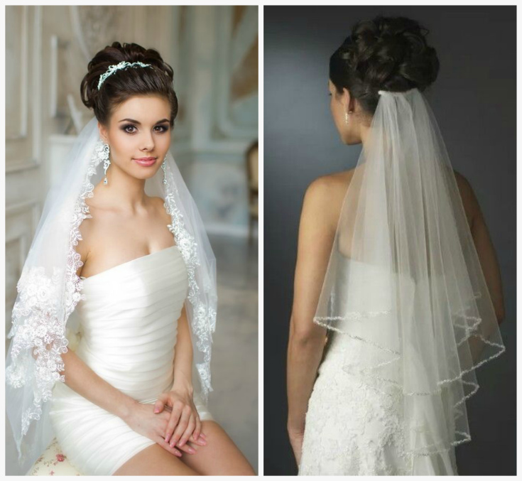 (+240 photos) Wedding hairstyles for long hair with a veil