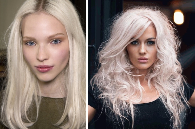 Milky hair color with different shades