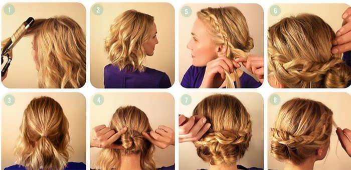 Weaving braids for short hair in 5 minutes