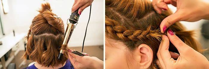 Weaving braids for short hair in 5 minutes