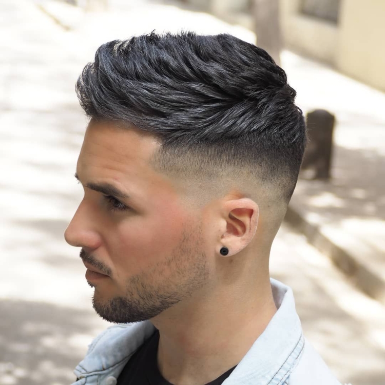 Men's haircuts with shaved temples with names and examples