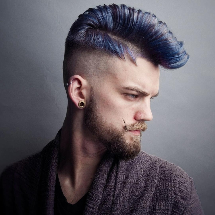 Men's haircuts with shaved temples with names and examples