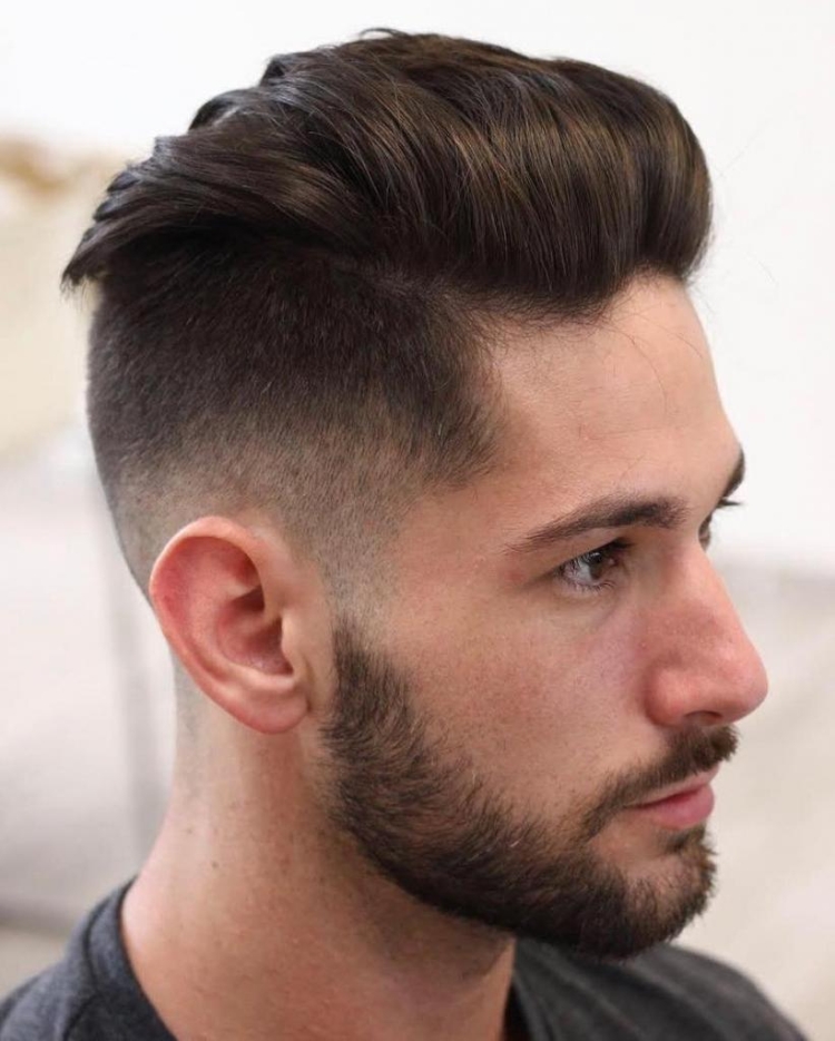 Men's haircuts with shaved temples with names and examples