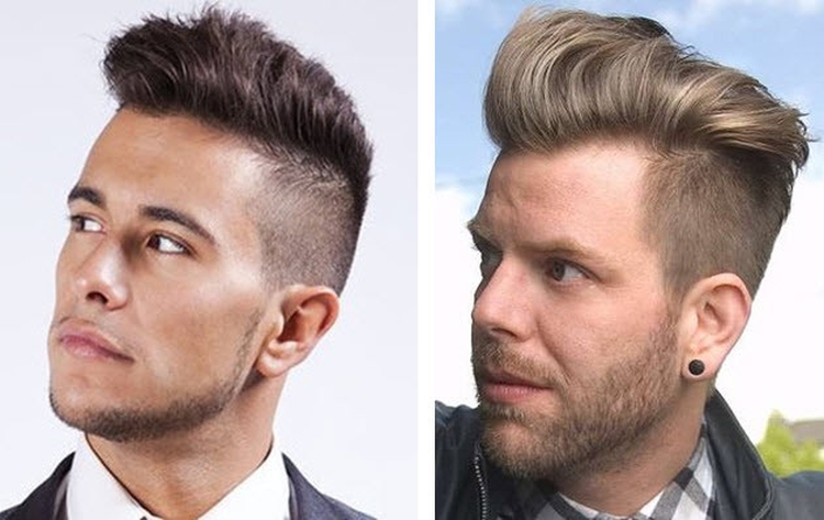 Men's haircuts with shaved temples with names and examples