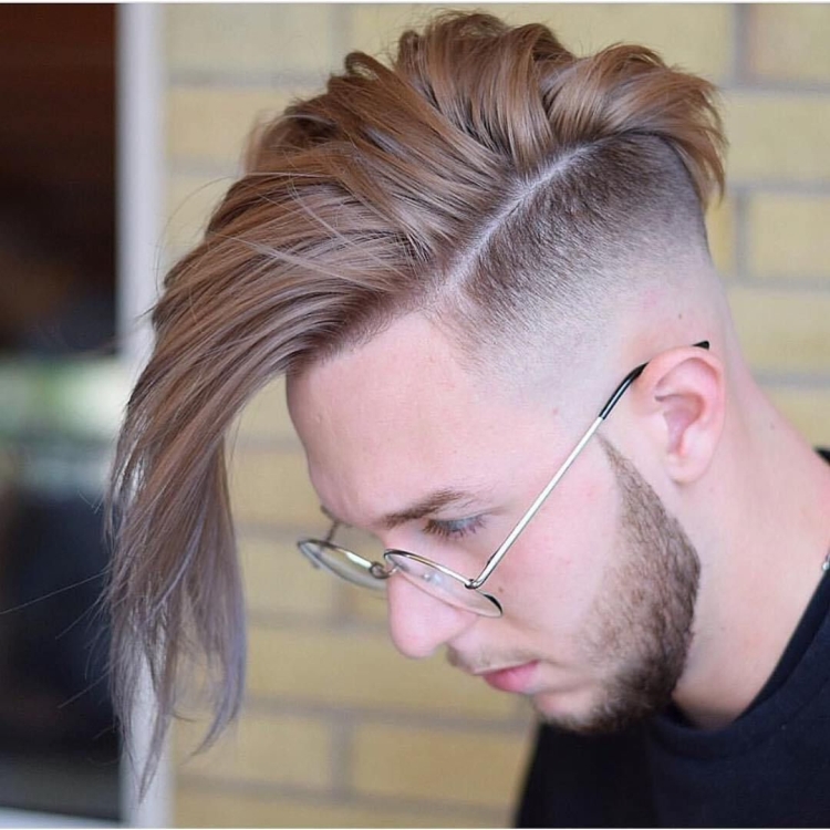 Men's haircuts with shaved temples with names and examples