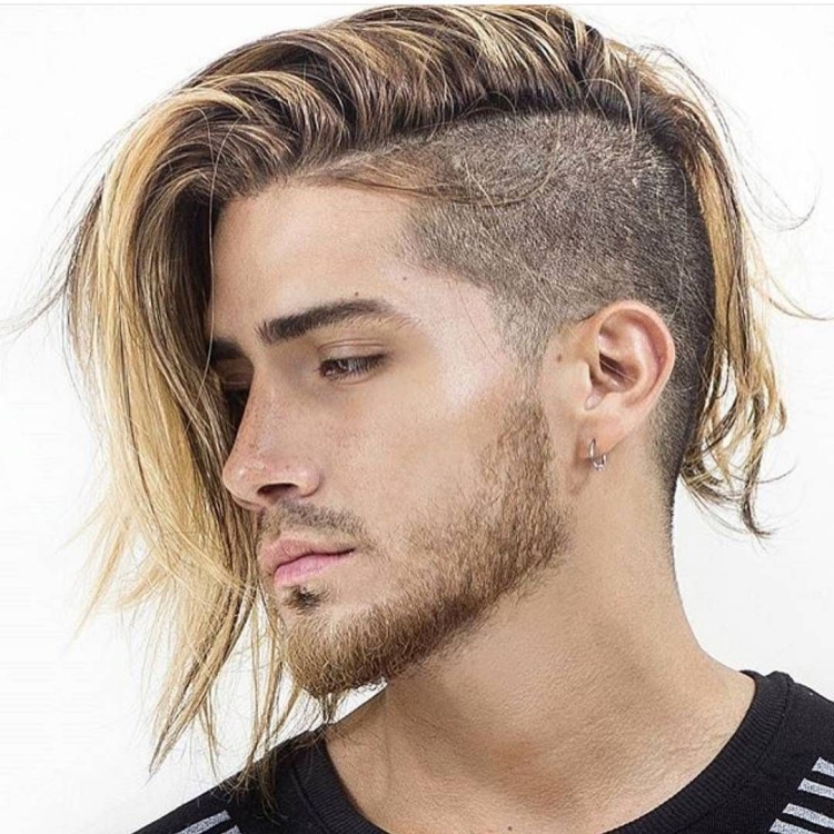 Men's haircuts with shaved temples with names and examples