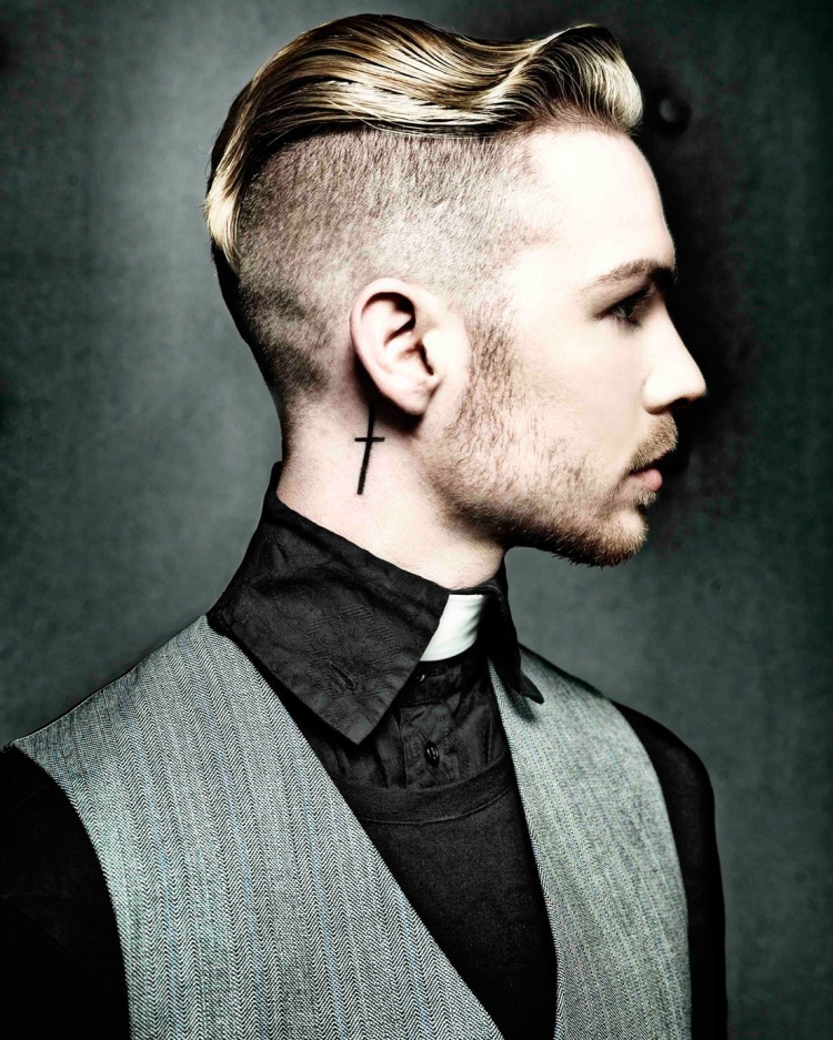 Men's haircuts with shaved temples with names and examples